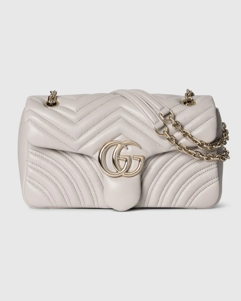 Gucci Sac À Épaule GG Marmont Moyen Format Blanc