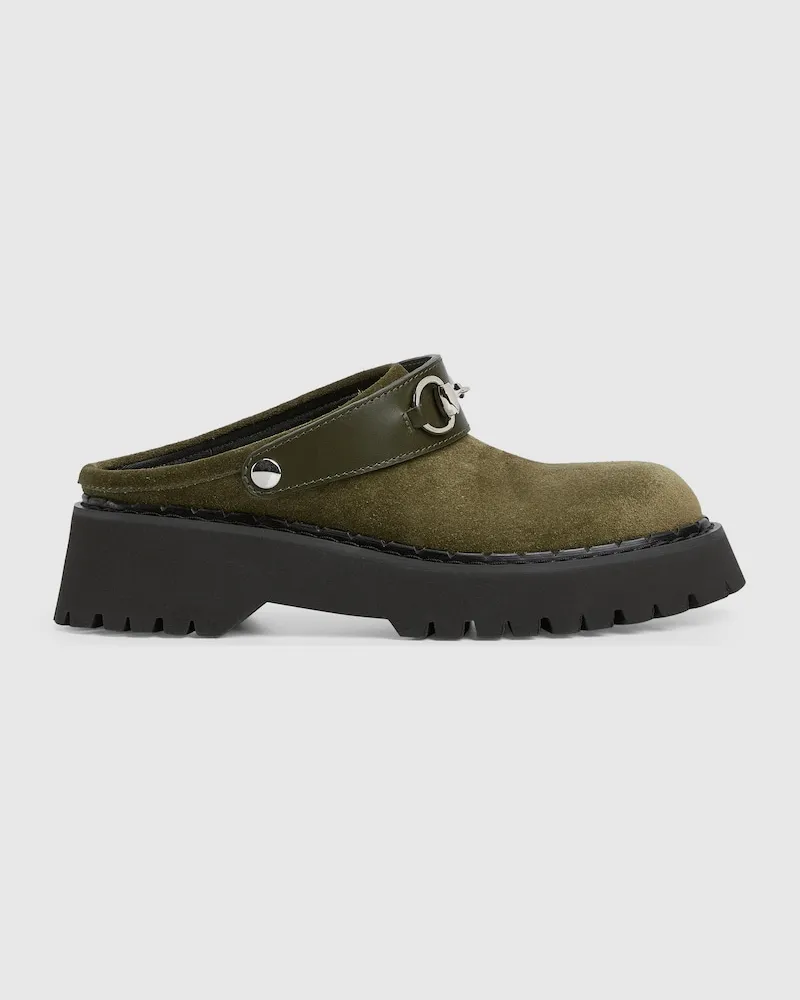 Gucci Damen-Mules Mit Horsebit, Größe Grün