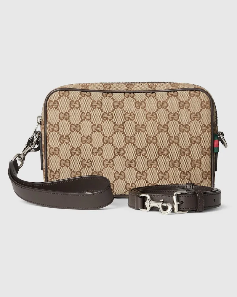 Gucci Kleine Umhängetasche aus GG Canvas Beige