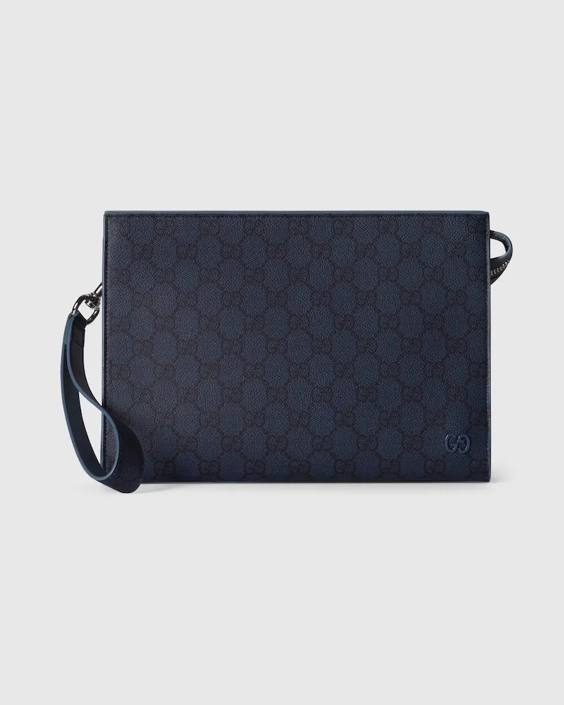 Gucci Pochette Moyen Format À Finitions Bleu Foncé Bleu