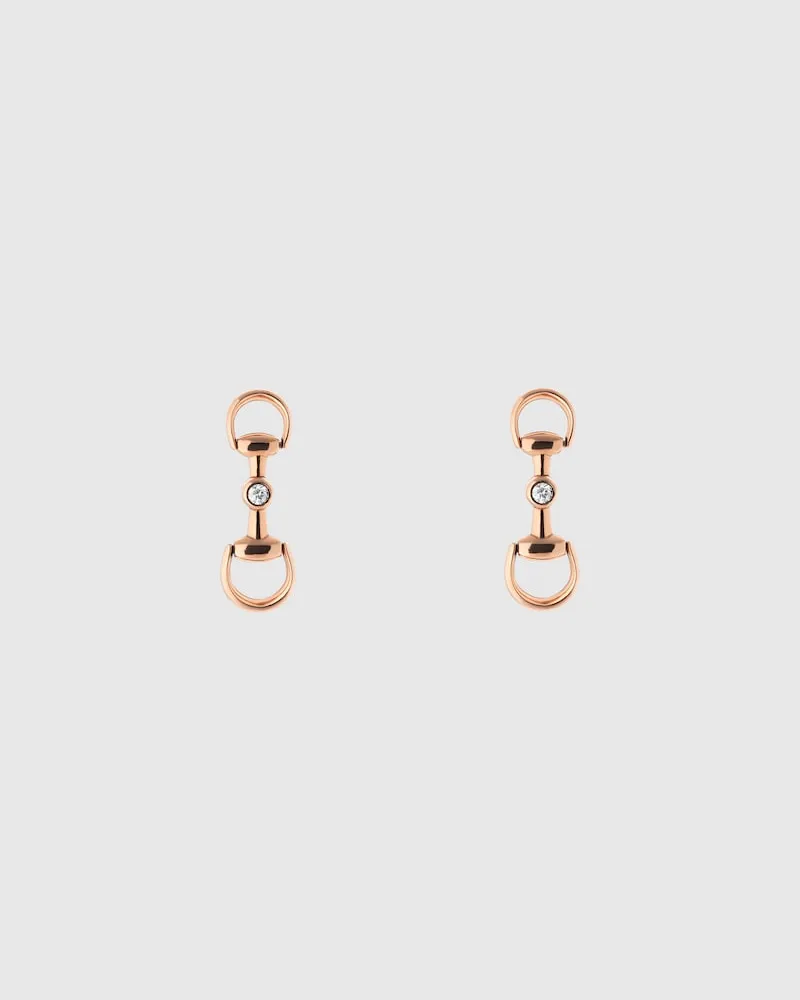 Gucci Horsebit Ohrringe Diamanten 18k Gold Gold
