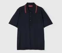 Poloshirt aus Wollstrick Mit Web, Größe