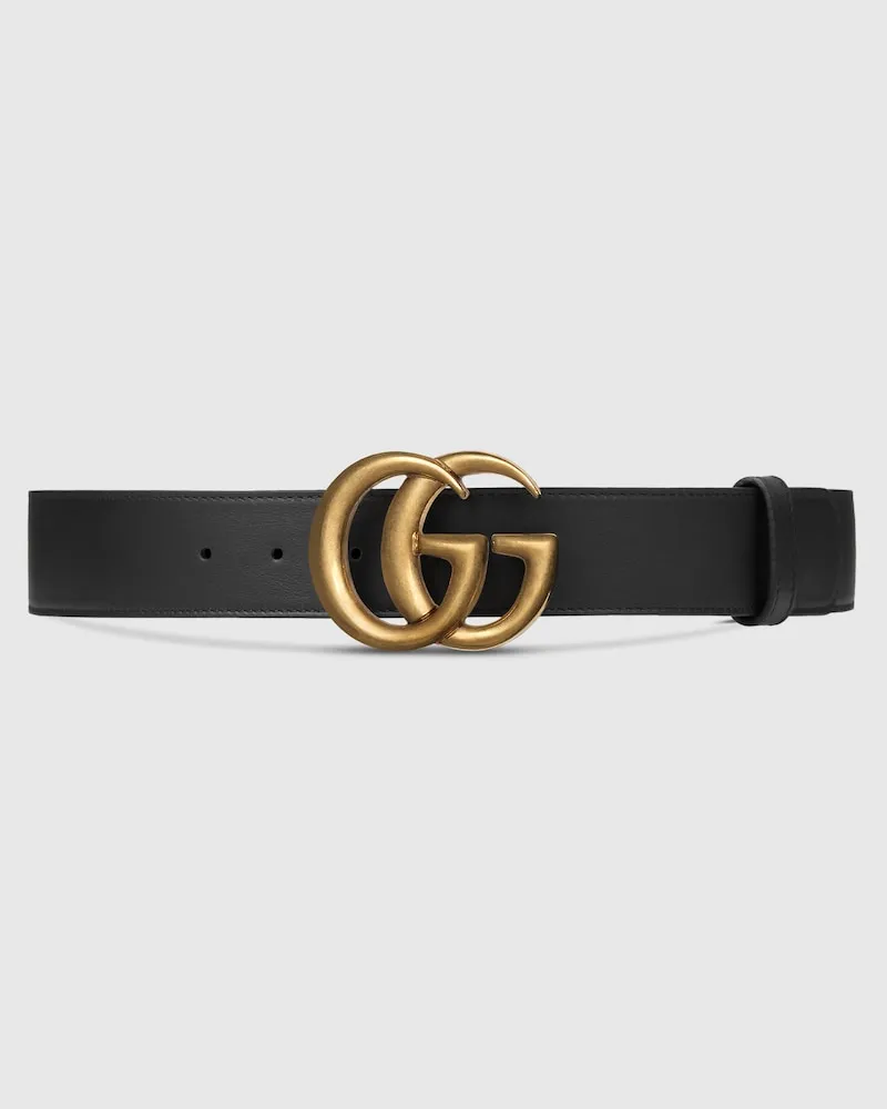 Gucci Ceinture Large GG Marmont, Taille 95 Noir