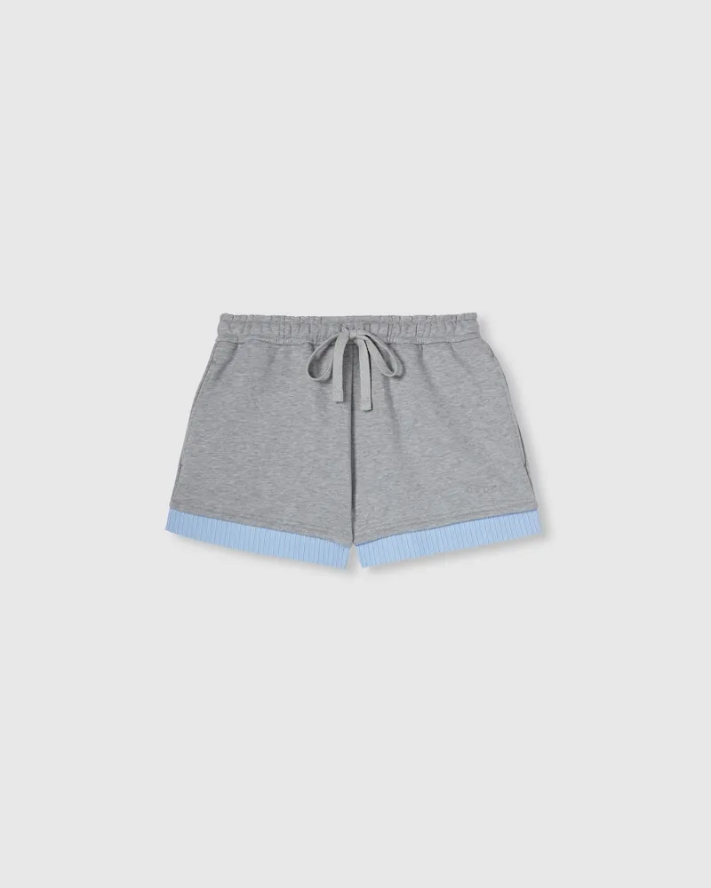 Gucci Shorts aus Baumwolljersey Mit Stickerei, Größe Grau