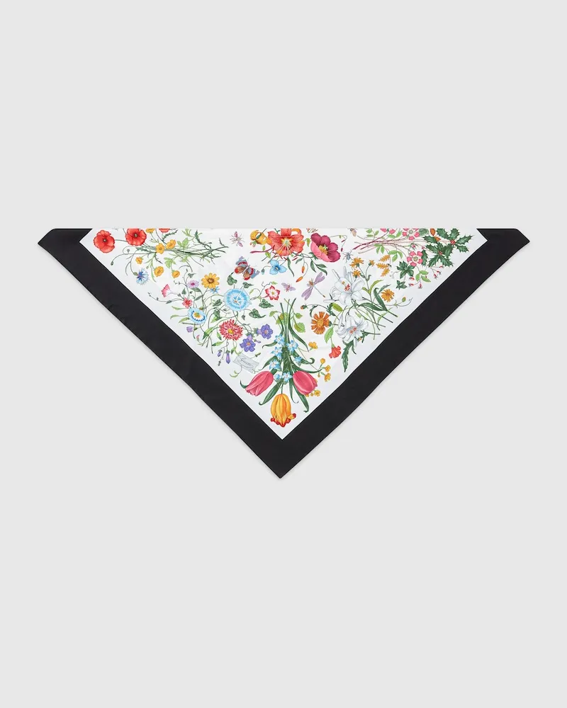 Gucci Kopftuch aus Seide Mit Print Schwarz