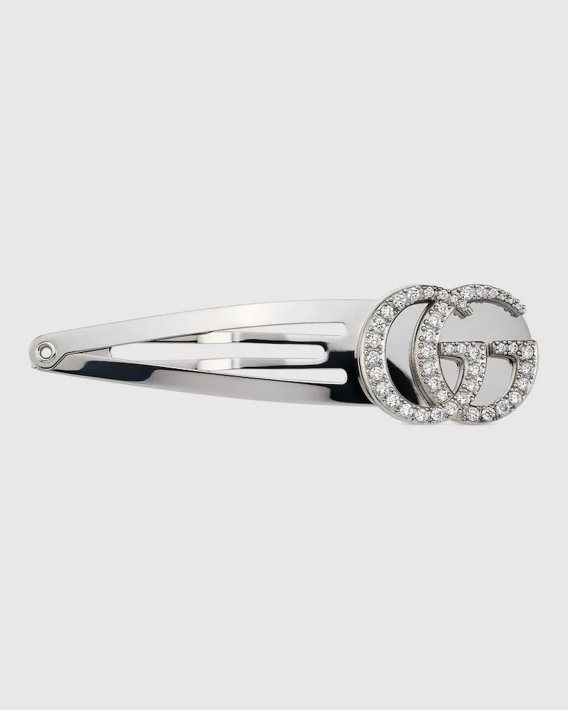 Gucci Haarspange mit Kristallbesetztem Doppel G Undefined