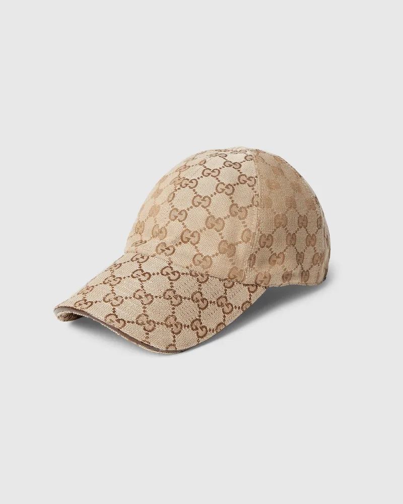 Gucci Baseballkappe aus GG Baumwoll-Canvas Beige