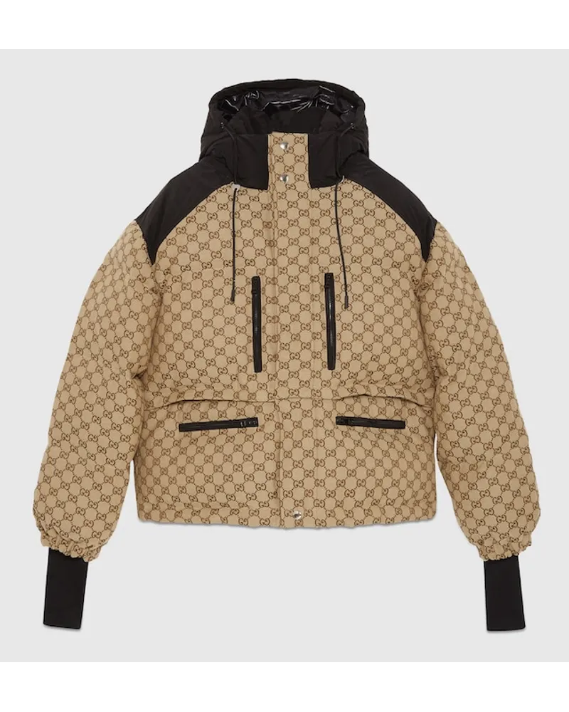 Gucci Bomberjacke Aus GG Canvas Beige