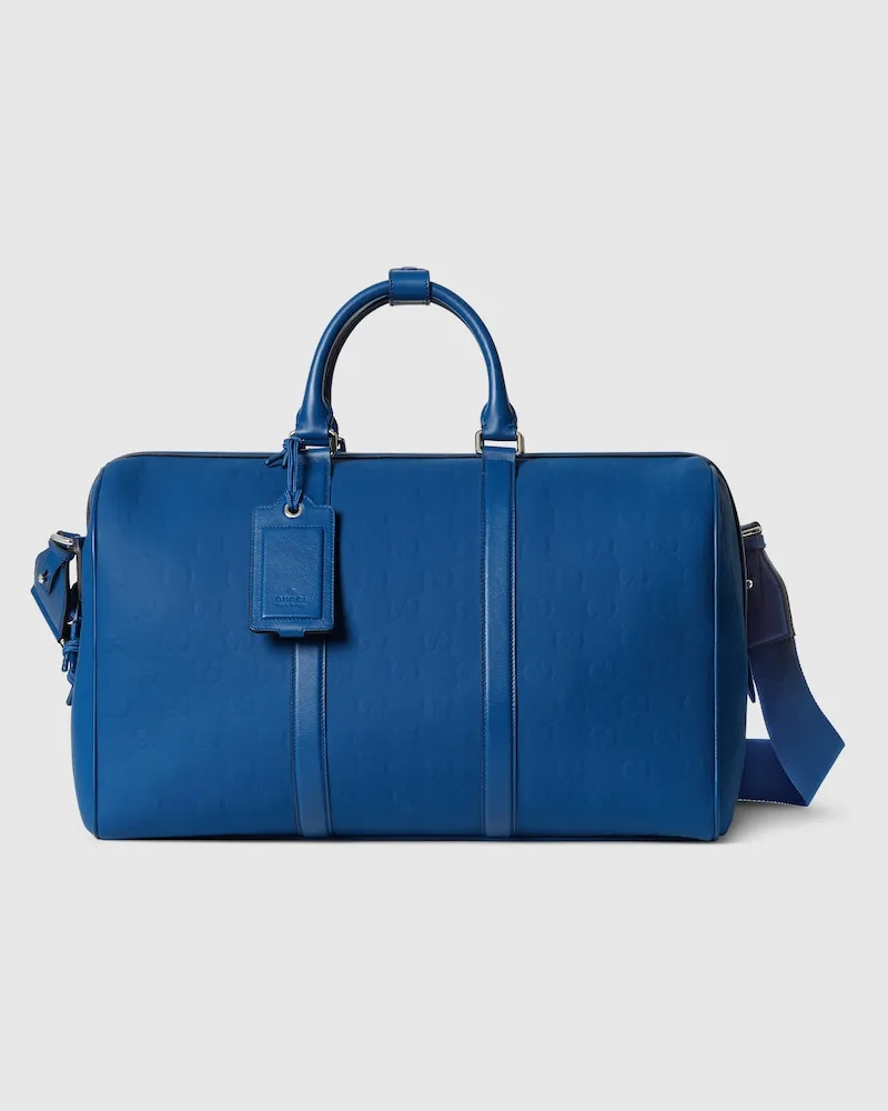 Gucci Mittelgroße Edge Reisetasche Blau