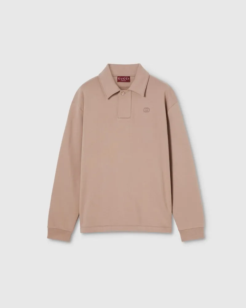 Gucci Sweatshirt aus Gebürstetem Baumwolljersey, Größe Beige