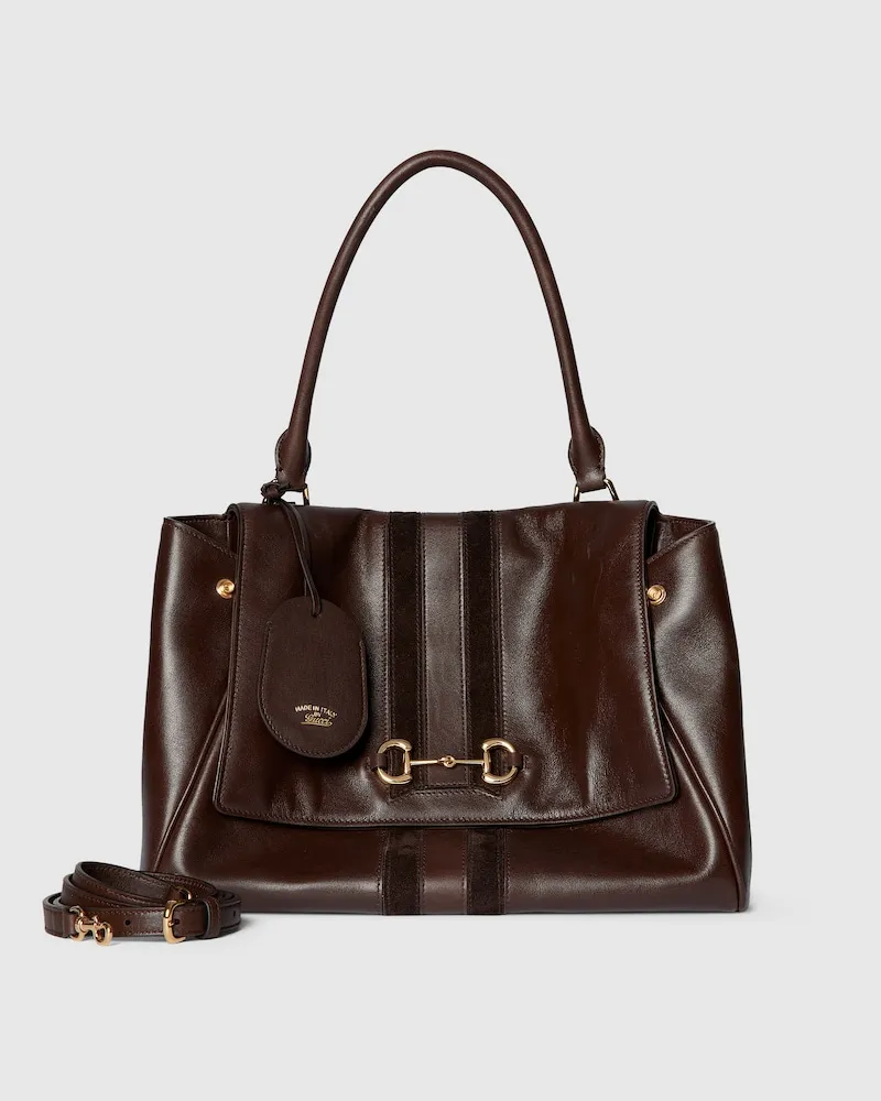 Gucci Mittelgroße Paparazzo Henkeltasche Braun