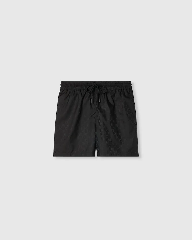 Gucci Badeshorts aus GG Nylon, Größe Schwarz
