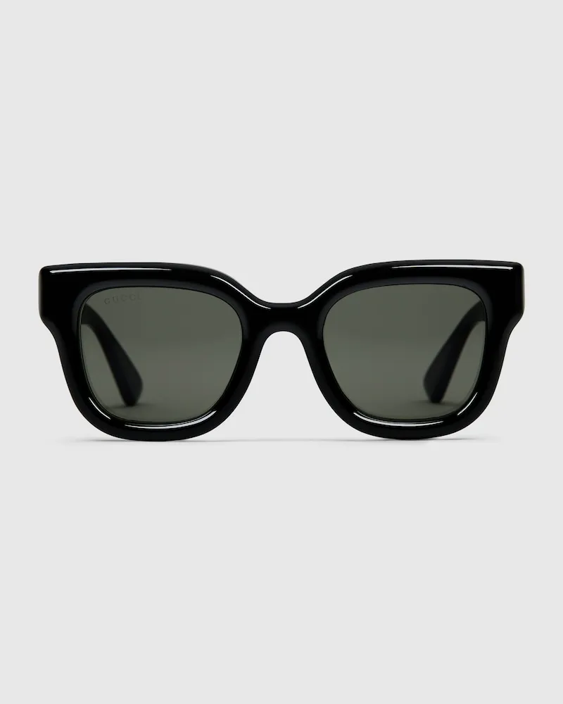 Gucci Sonnenbrille mit Rundem Rahmen Schwarz