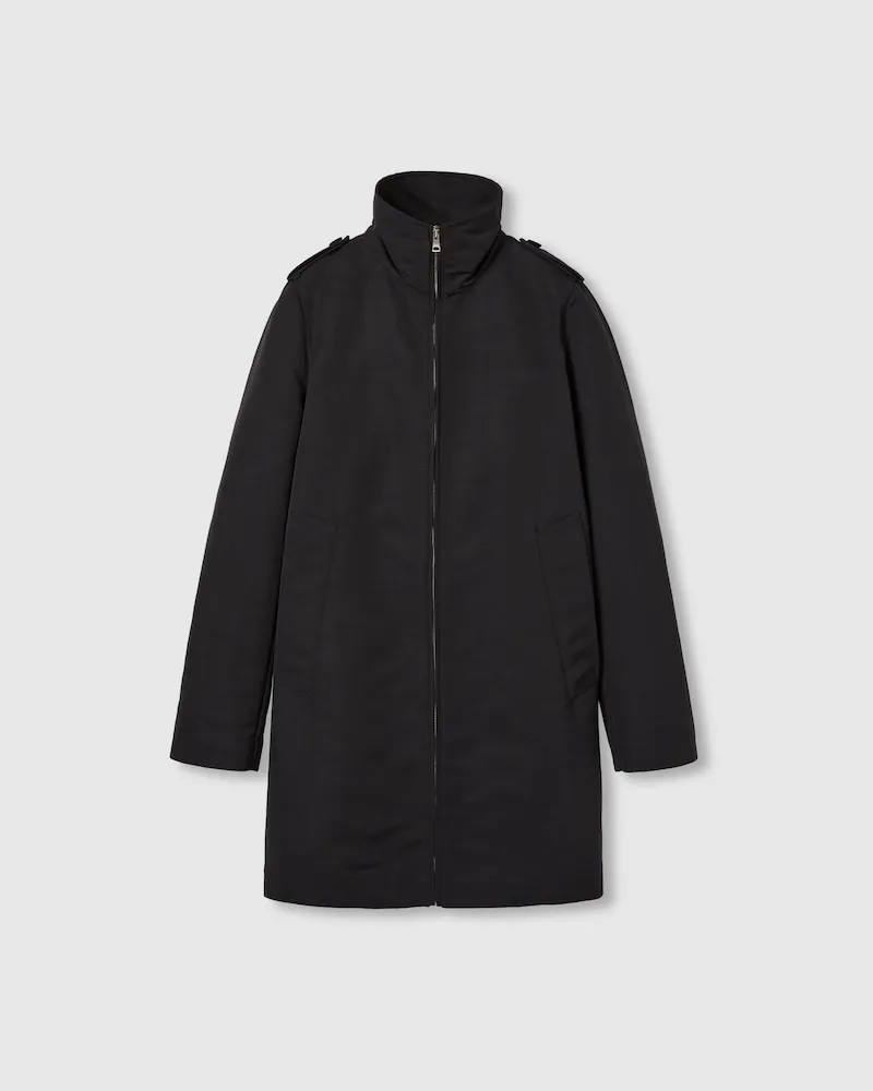 Gucci Mantel aus Nylonfaille, Größe Schwarz