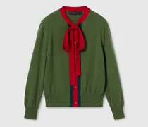 Cardigan aus Woll- Und Kaschmirstrick mit Web, Größe