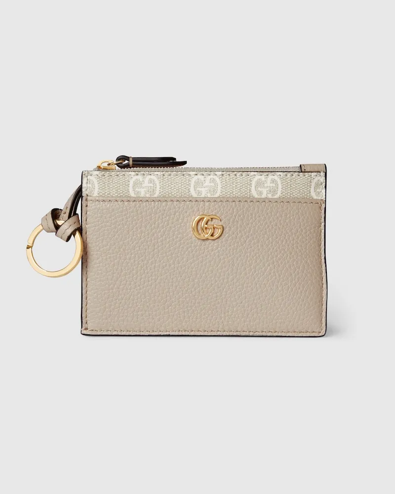 Gucci GG Marmont Schlüsseltäschchen Mit Reißverschluss Nude