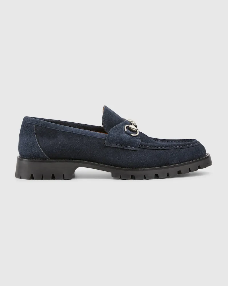 Gucci Herrenloafer Mit Horsebit, Größe Blau