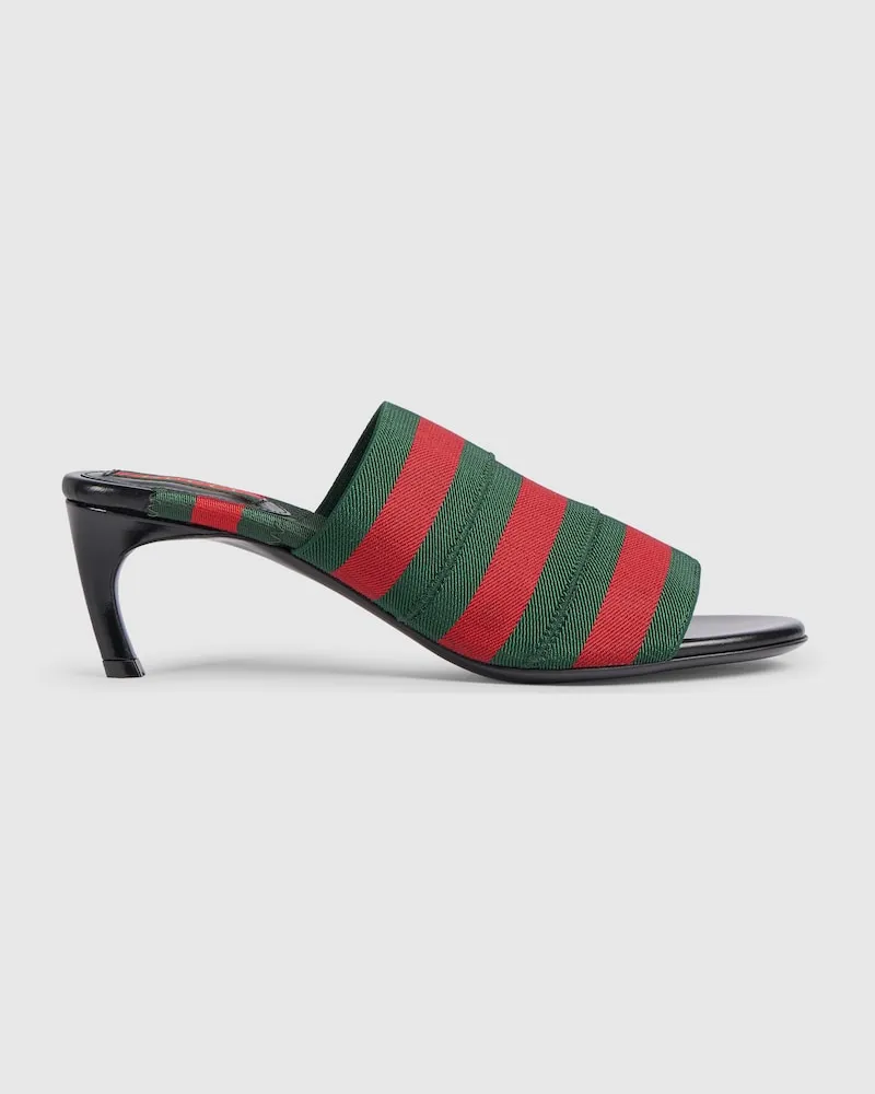 Gucci Damen-Mulesandalette mit Web Grün