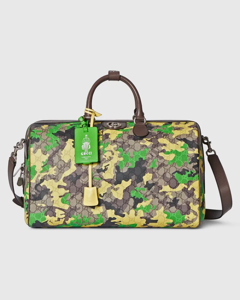 Gucci Mittelgroße GG Reisetasche Beige