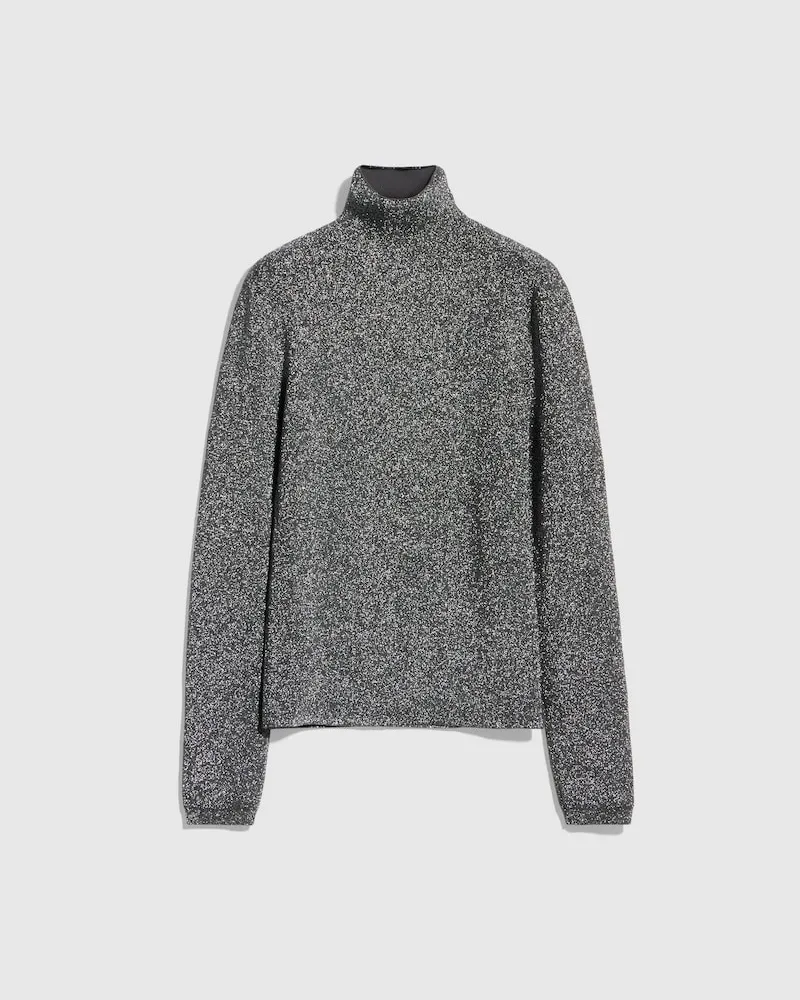 Gucci T-Shirt aus Stretch-Lamé-Gewebe, Größe Silver