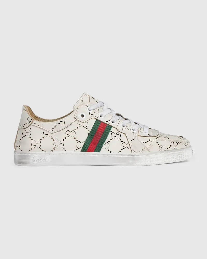 Gucci Stretch Low-Top-Damensneaker, Größe Weiß