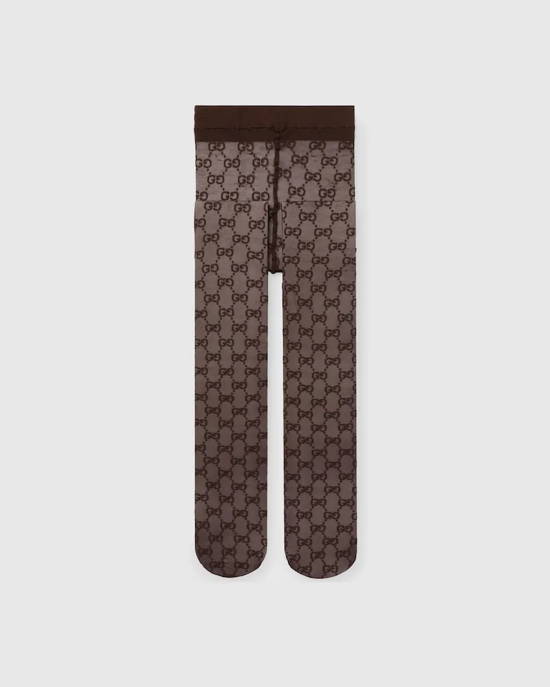 Gucci Strumpfhose aus GG Stretch-Nylon Braun