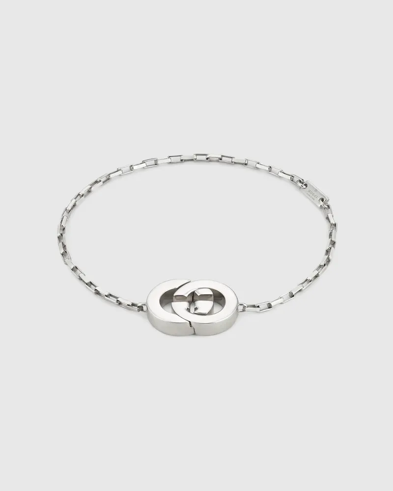Gucci Interlocking Armband mit Schmuckelement Silber