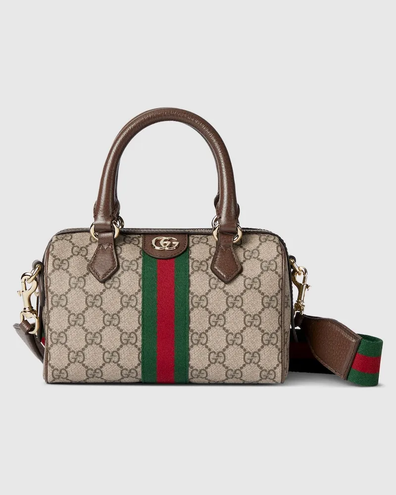 Gucci Kleine Ophidia Boston Bag Beige