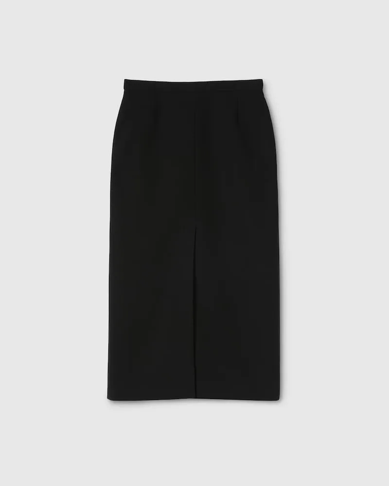 Gucci Rock aus Woll-Crêpe Mit Detail, Größe Schwarz