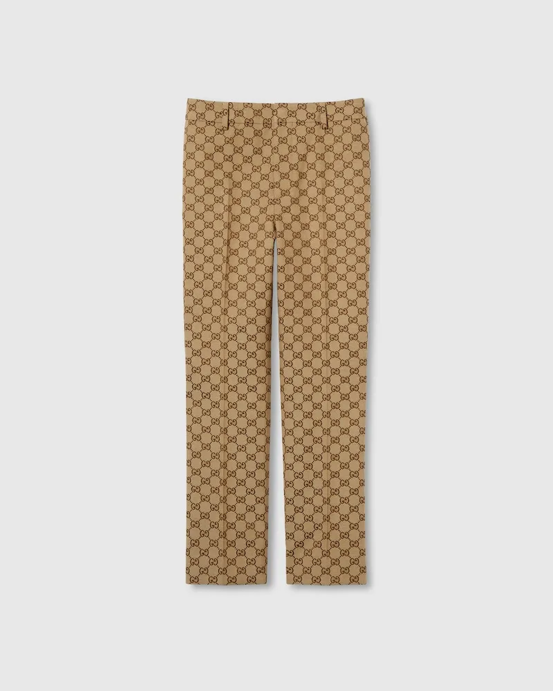 Gucci Hose aus GG Canvas, Größe Braun