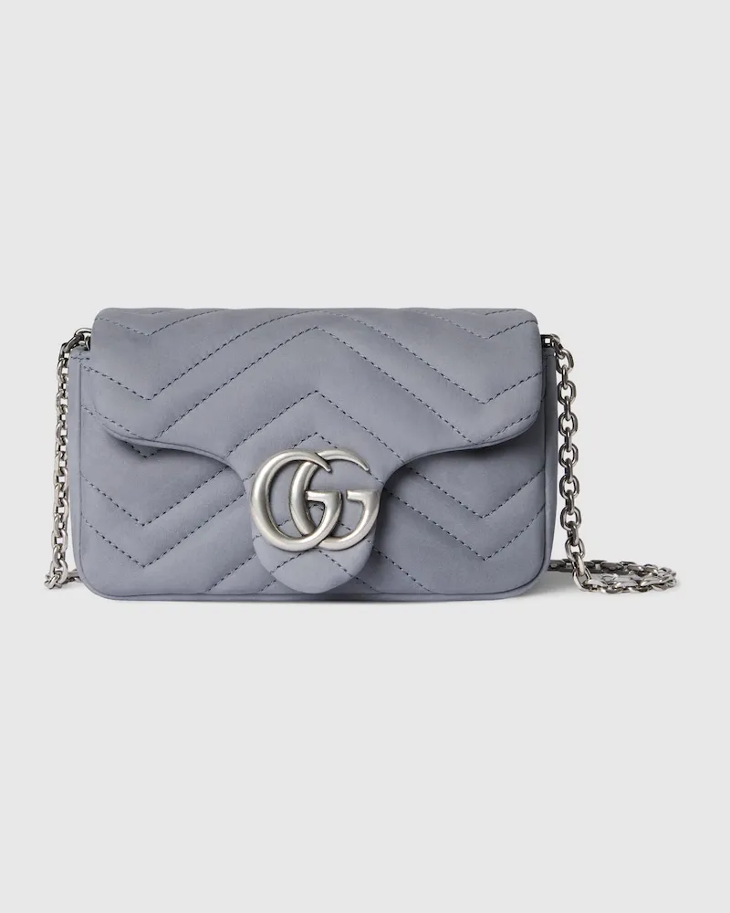 Gucci GG Marmont Mini-Schultertasche Grau