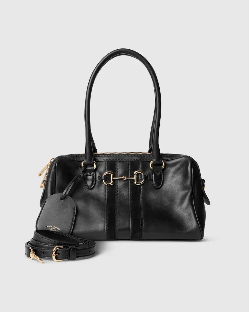 Gucci Mittelgroße Borsetto Boston Bag Schwarz