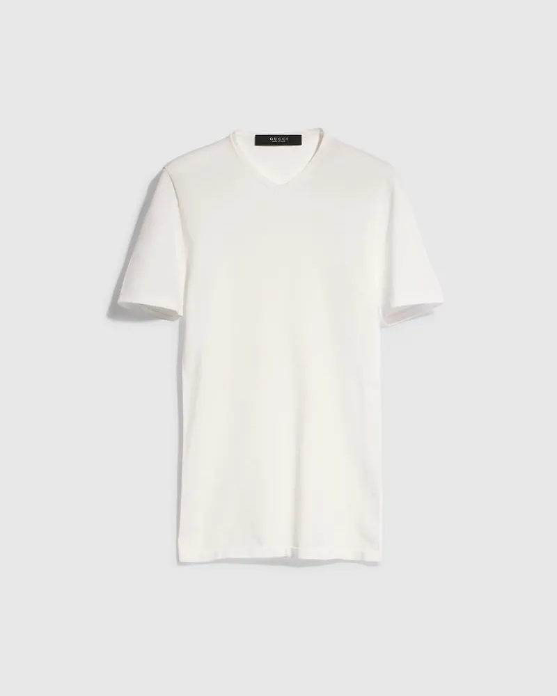 Gucci T-Shirt aus Stretch-Nylon, Größe Weiß