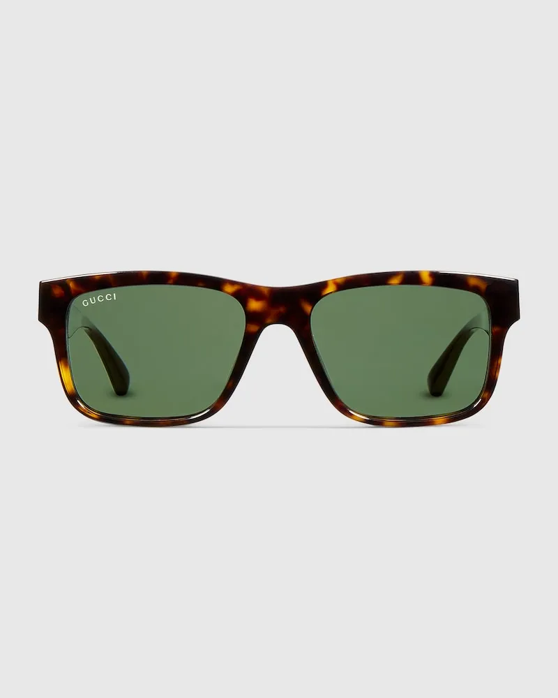 Gucci Sonnenbrille Mit Rechteckigem Rahmen Grün