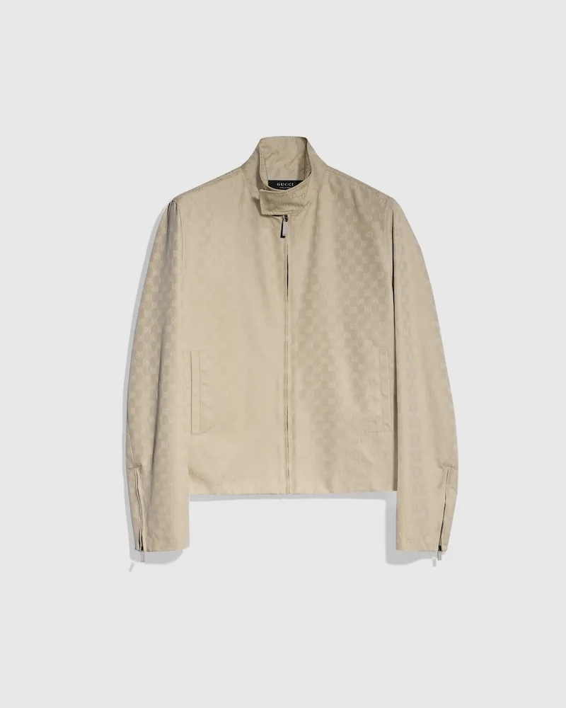 Gucci Jackett aus GG Baumwollcanvas, Größe Beige