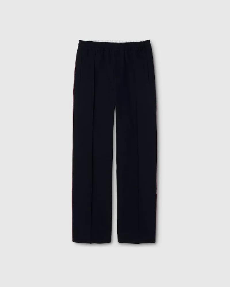 Gucci Freizeithose aus Baumwolle Mit Webkante, Größe Blau