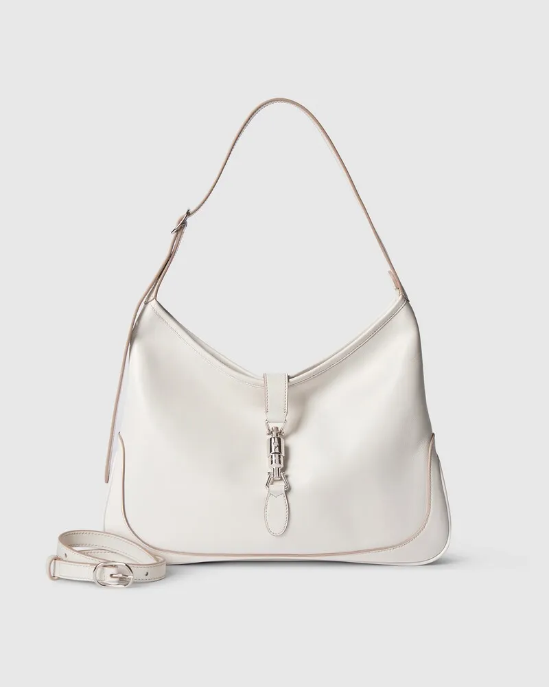 Gucci Große Jackie 1961 Schultertasche Weiß