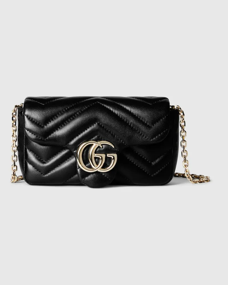 Gucci GG Marmont Mini-Schultertasche Schwarz