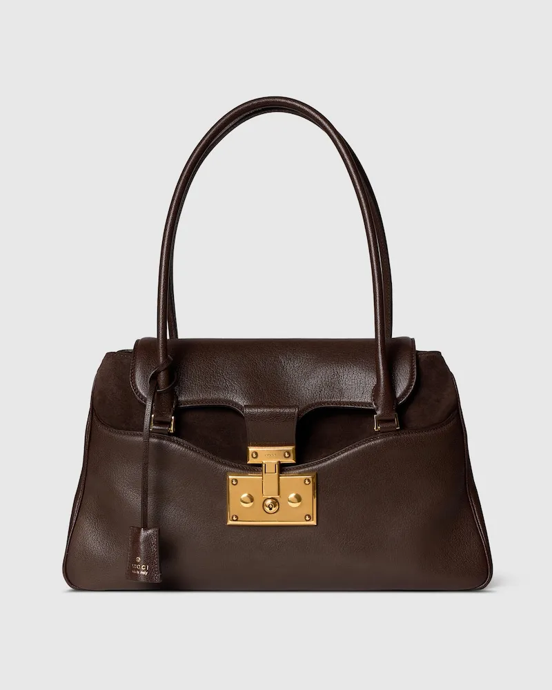 Gucci Großer Shopper mit Schloss Braun