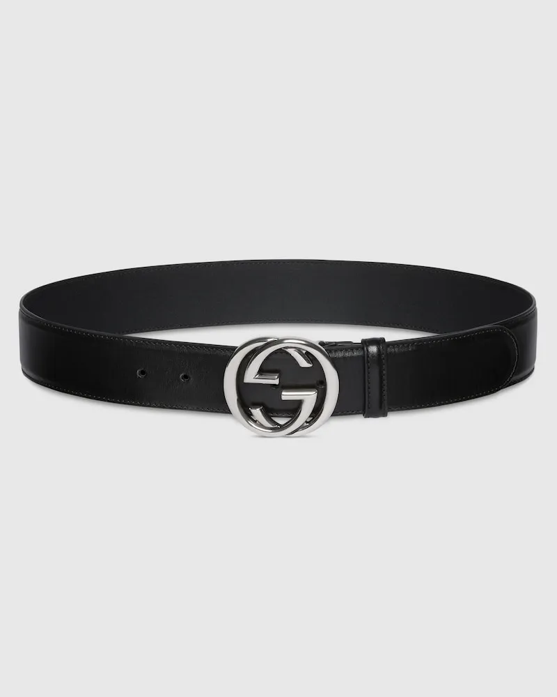 Gucci Gürtel Mit GG Schnalle, Größe 95 Schwarz