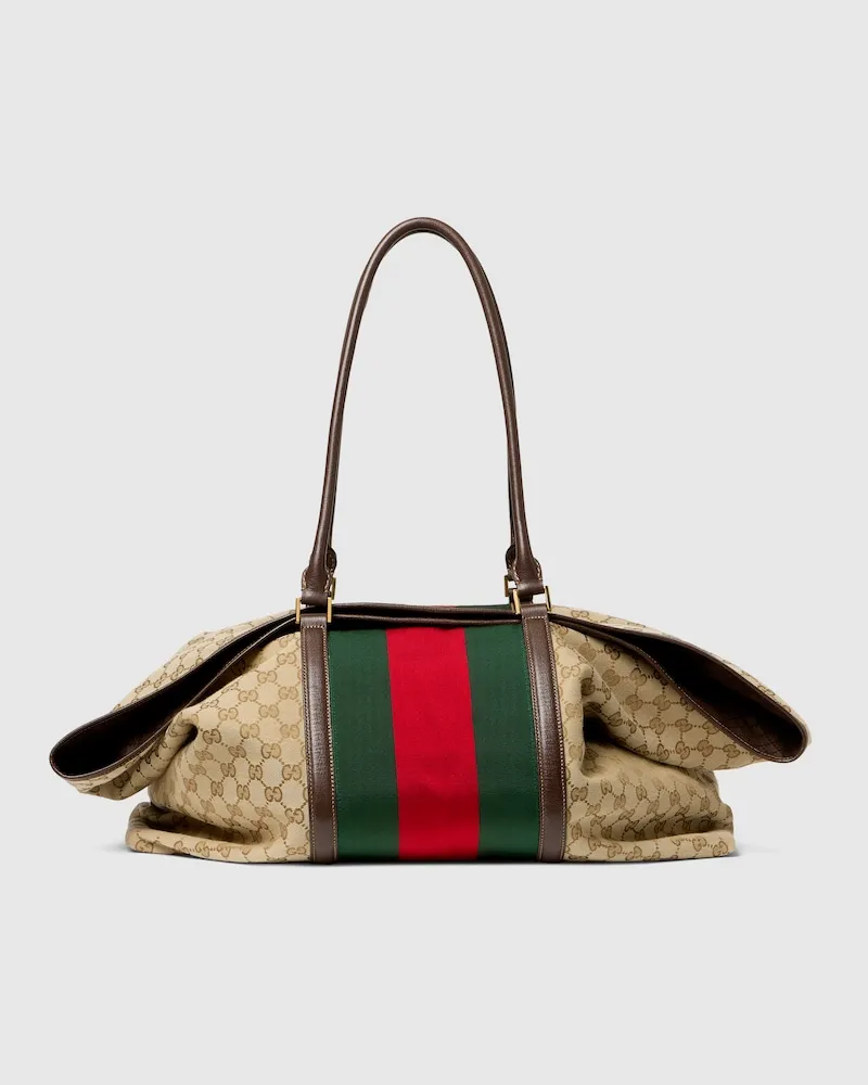 Gucci GG Reisetasche mit Web Beige