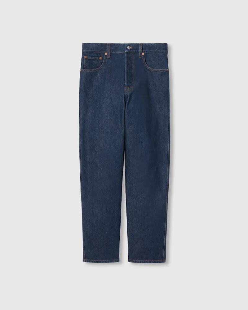 Gucci Verkürzte Hose aus Denim, Größe Blau