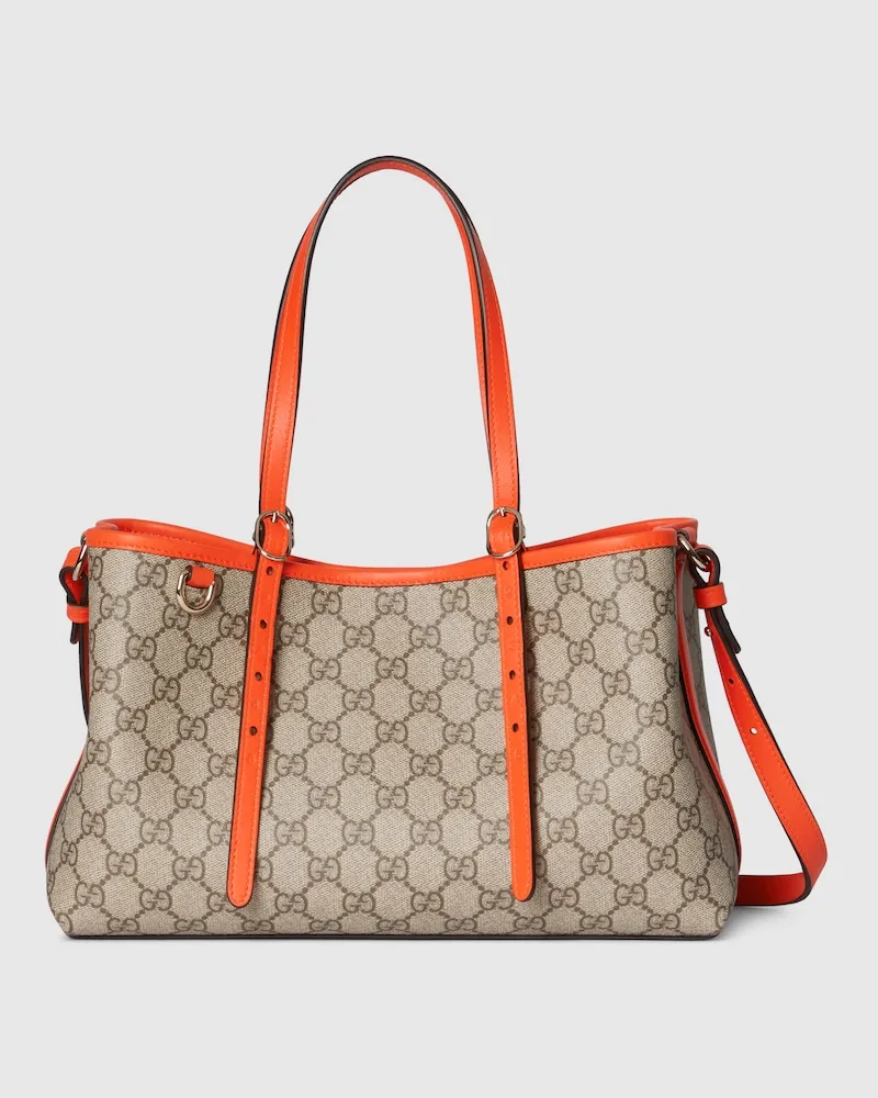 Gucci Mittelgroßer GG Emblem Shopper Beige