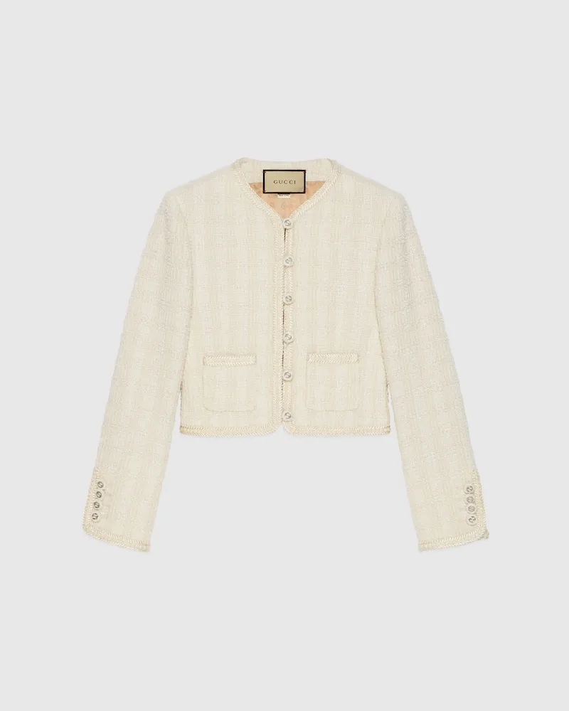 Gucci Jacke aus Tweed, Größe Weiß