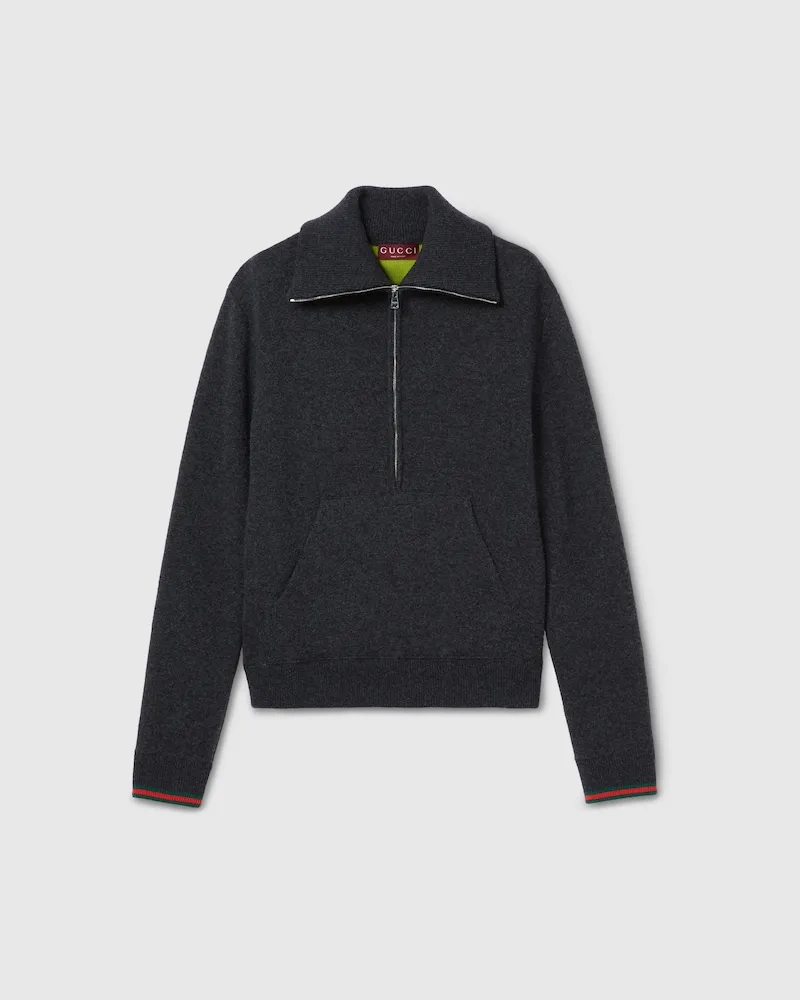 Gucci Pullover aus Wolle Und Kaschmir, Größe Grau