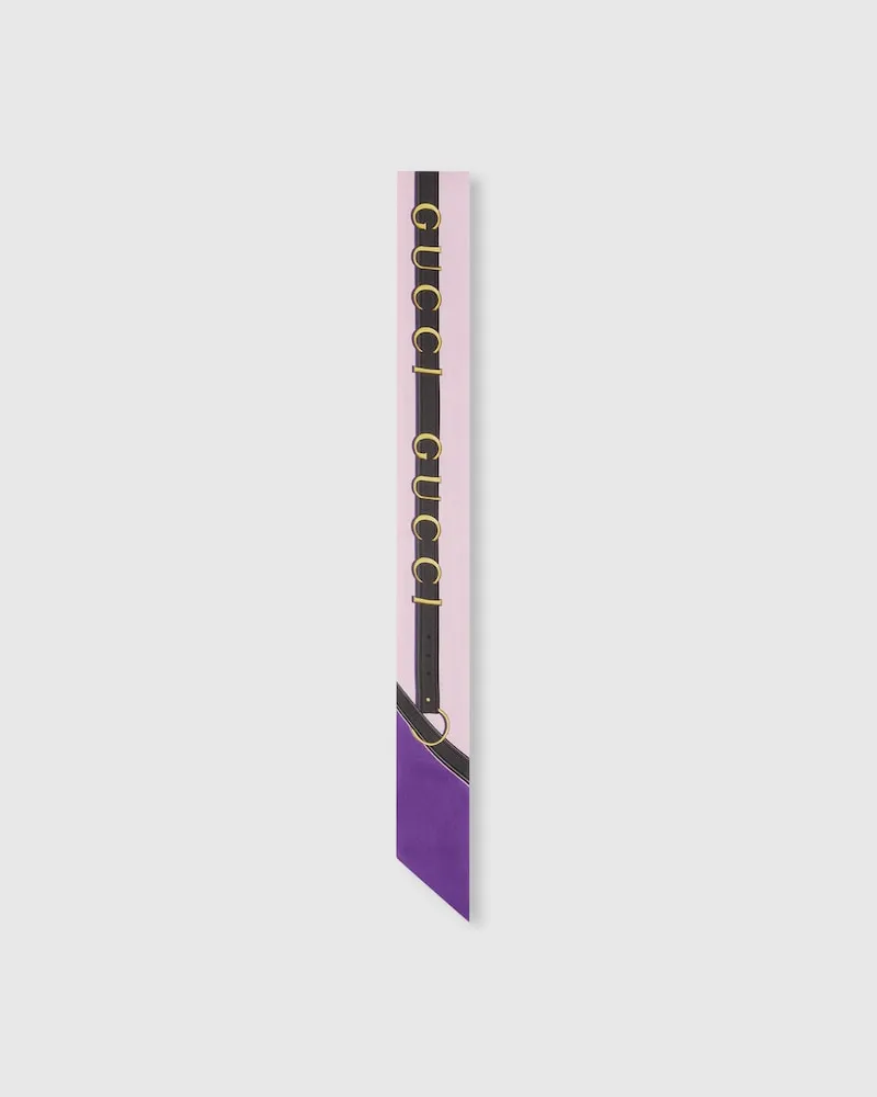 Gucci Band aus Seidentwill Mit Print Violett
