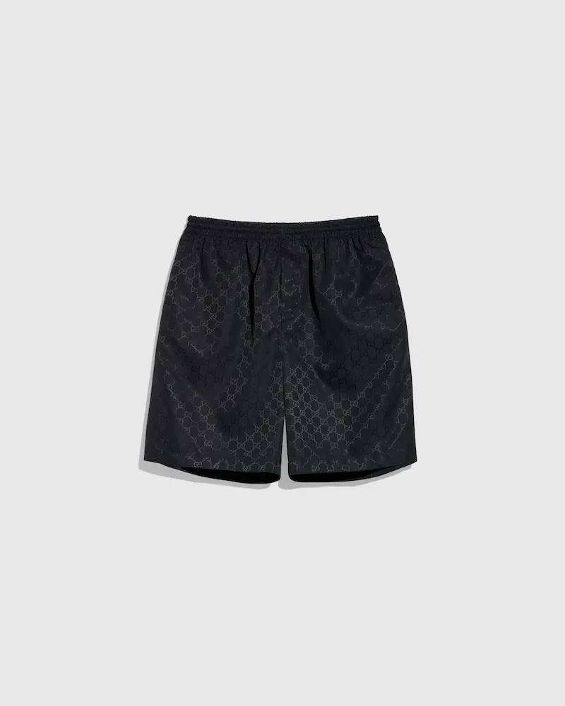 Gucci Shorts aus GG Baumwollfaille, Größe Schwarz