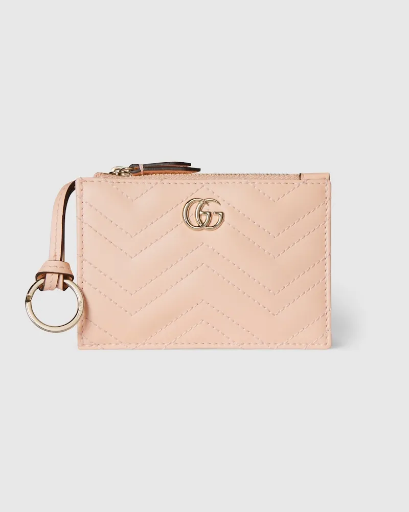 Gucci GG Marmont Schlüsseltäschchen Mit Reißverschluss Pink