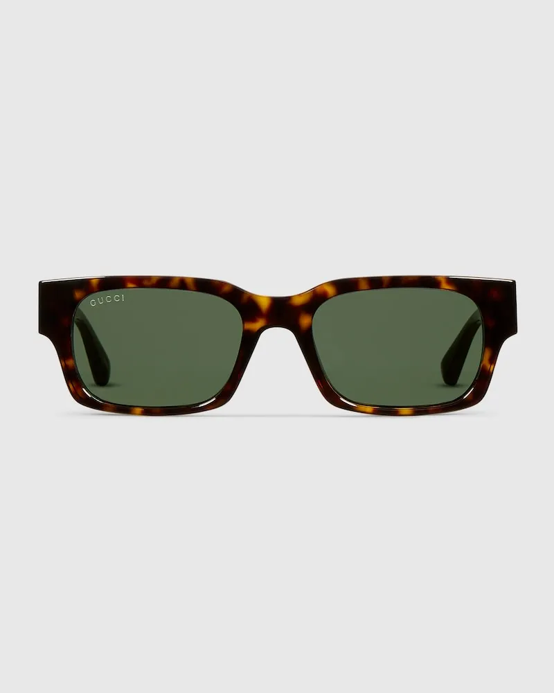 Gucci Sonnenbrille Mit Rechteckigem Rahmen Grün
