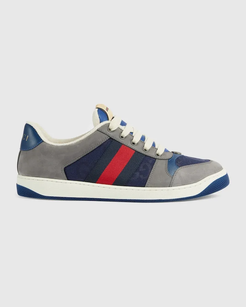 Gucci Screener Herrensneaker Mit Web, Größe Blau